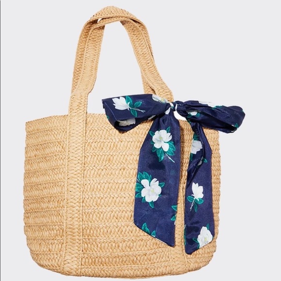 Draper James Everyday Straw Bag Shoulder Tote NWT - Picture 8 of 9